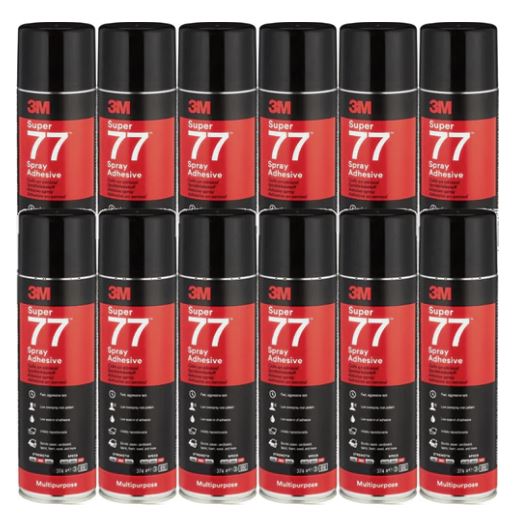 3M Super 77 Multi Purpose Spray Adhesive 12 cans/ctn