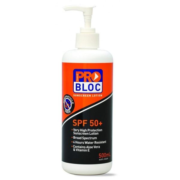 Sunscreen ProBloc SPF50+  500ml Pump - 4hr Water Resistant