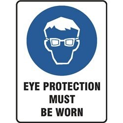 Metal Sign 450mmx300mm EYE PROTECTION