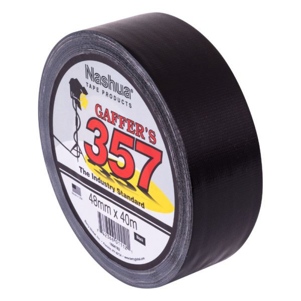 357 Nashua Gaffa Tape 48mmx40m Black 24rl/ctn