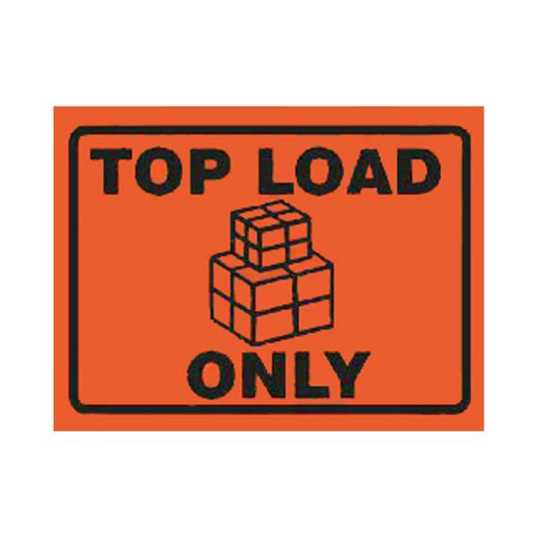 0f49e1e8d8de9e87a3629a127c0d7caf7015e5d43fee4a1e0738ddb295dba6c4 Label - Top Load Only Black on Fluro Orange 75mmx100mmx50m 500/rl 24rl/ctn