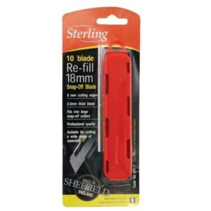 1393fa01ca2e15fafdc840120b21ddc56ca59d52dbb48ce0bb1d58476c0168be Snap off Blade for 18mm HD Knife 10/tube - carded
