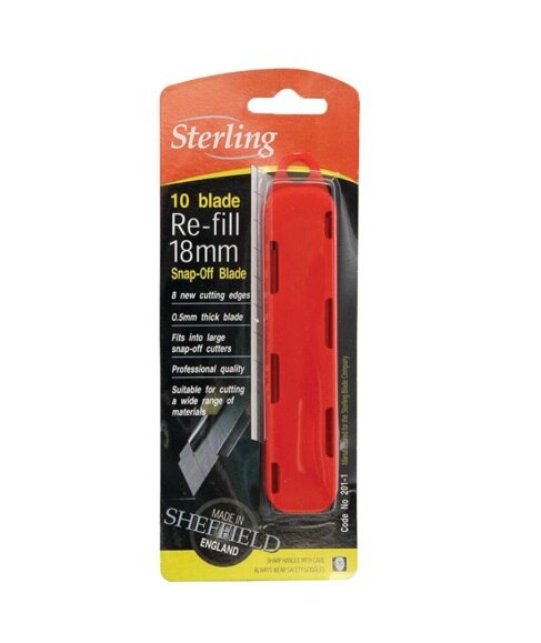 Snap off Blade for 18mm HD Knife 10/tube - carded