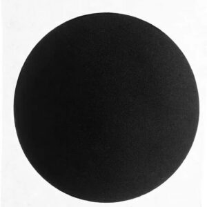 Label - Circle 80mm Ptd black on white 76mm Core 1500/rl