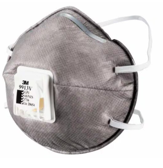 3M 9913V Respirator Dust/Mist/Vapour Valved GP1 Mask 10/Box 6box/ctn