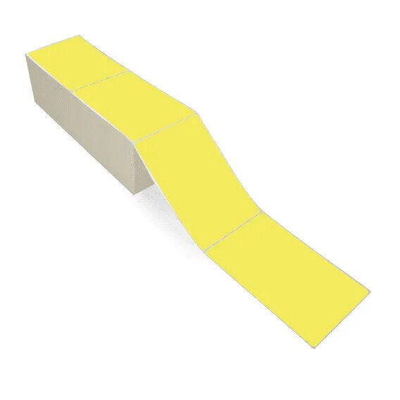 YELLOW Direct Thermal Label 105mmx150mm Fan Fold 4000/box