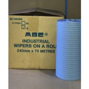 25e54e385332d1052e51deb893475b3dad645966ab7338cdbb797f5a379e9a72 Wiper on Roll Blue 24cmx70m 4rl/ctn