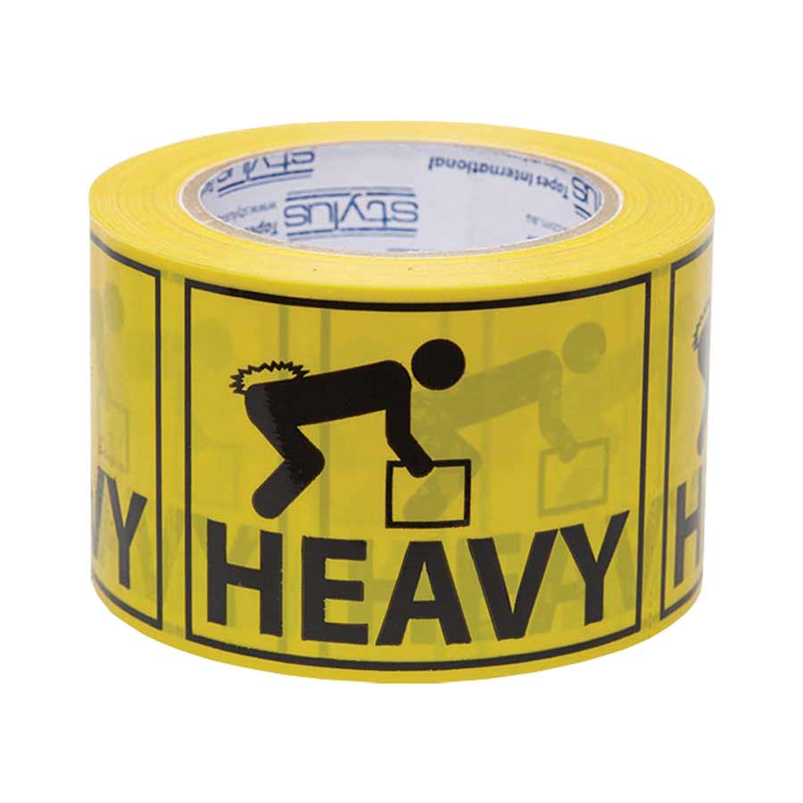 Label - HEAVY Black on Yellow  75mmx100mmx50m 500/rl 24rl/ctn