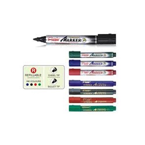 3603731c4ef050e801c3cb24a2cbca8de356dcbefdbe72d42837f1aa881b8b8f Marker FLAIR Permanent Bullet Tip Blue 12/box