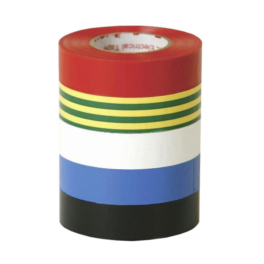 520 Electrical Insul Tape Mixed Colours 18mm x 20m 120rl/ctn