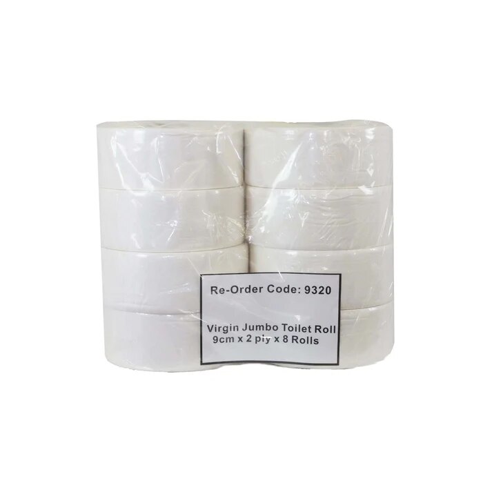 Toilet Roll - Jumbo 2ply 9cmx300m 8/bag