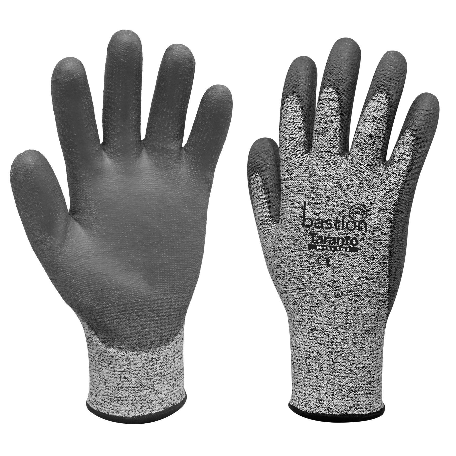 53e5440396acb0deb2c56643abdf2c4e63d8720316c2d1e55d611ae06e167c88 Taranto Cut 5 Grey Hppe Glove Large - Size 9 12pairs/pk
