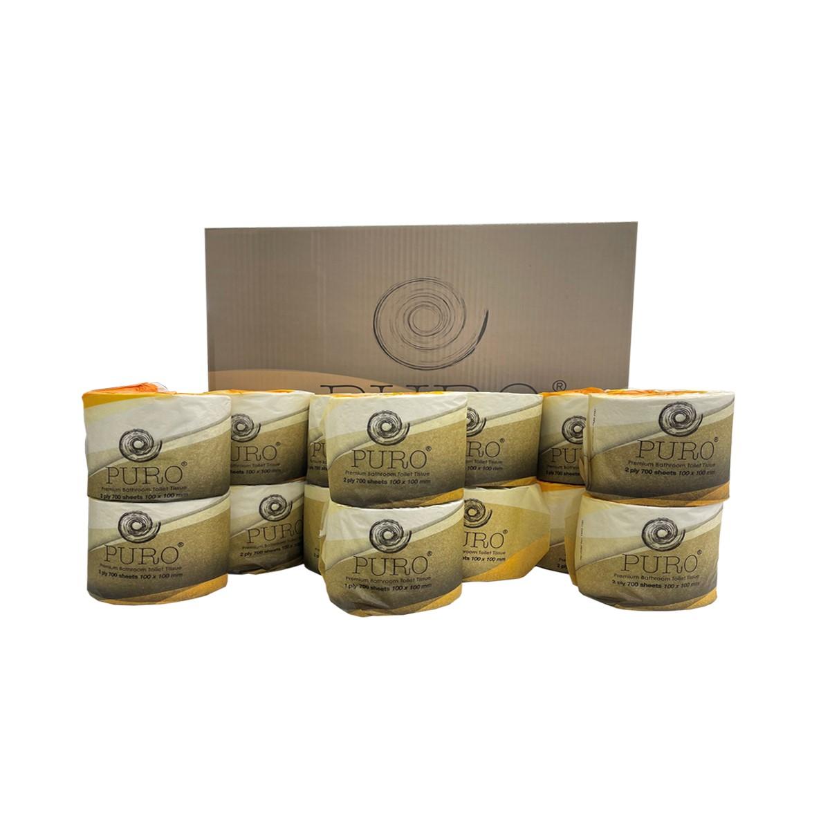 54d6f29e900591e637ccf7414cec4b729d8b29b7458e820535b328981ee96a26 Toilet Roll - TMS700 Puro Premium 2ply 700sht/rl 48rl/ctn 40ctn/plt