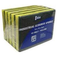 5683898a025cd103c100d2d3f101f744251d71f99ac919b6b3b5a4711829581e Sponge Scourer Green/Yellow 150x100mm H/Duty 10/pk 60/ctn