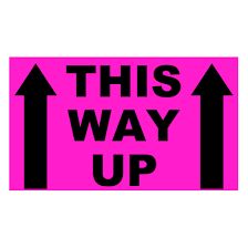 5a8a3ac92a302c2472da45029edf73aa7944823615e61d90789829543640aa98 THIS WAY UP Label 130mmx74mm 500/roll Fluro Pink