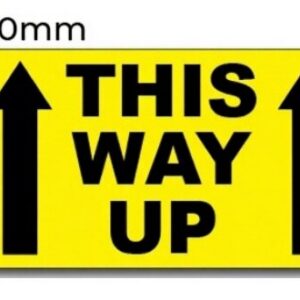 673dc13a772cd85adbaaef1cca670dd7e5639230bb552327411510ff6fabf26b THIS WAY UP Label 130mmx74mm 500/roll Fluro Yellow