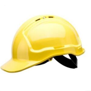 Hard Hat - Yellow Vented with ratchet harness