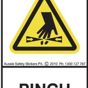 70a08fc0142fd5ac1f7ee8fa56850c56733957ac5813301a3b8b09a38273208c Sticker PINCH POINT 50mmx150mm Black/White