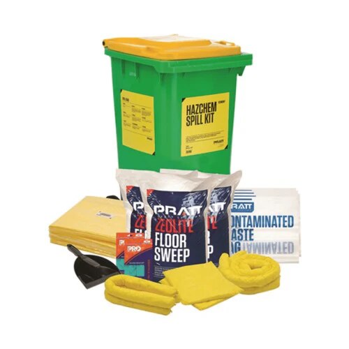 7a87de43ef6fdc6a43bedf6e117bd55d259b88eb69cf2400a2c941b9efbcf7d4 Spill Kit Hazchem 240 Litre Yellow Lid
