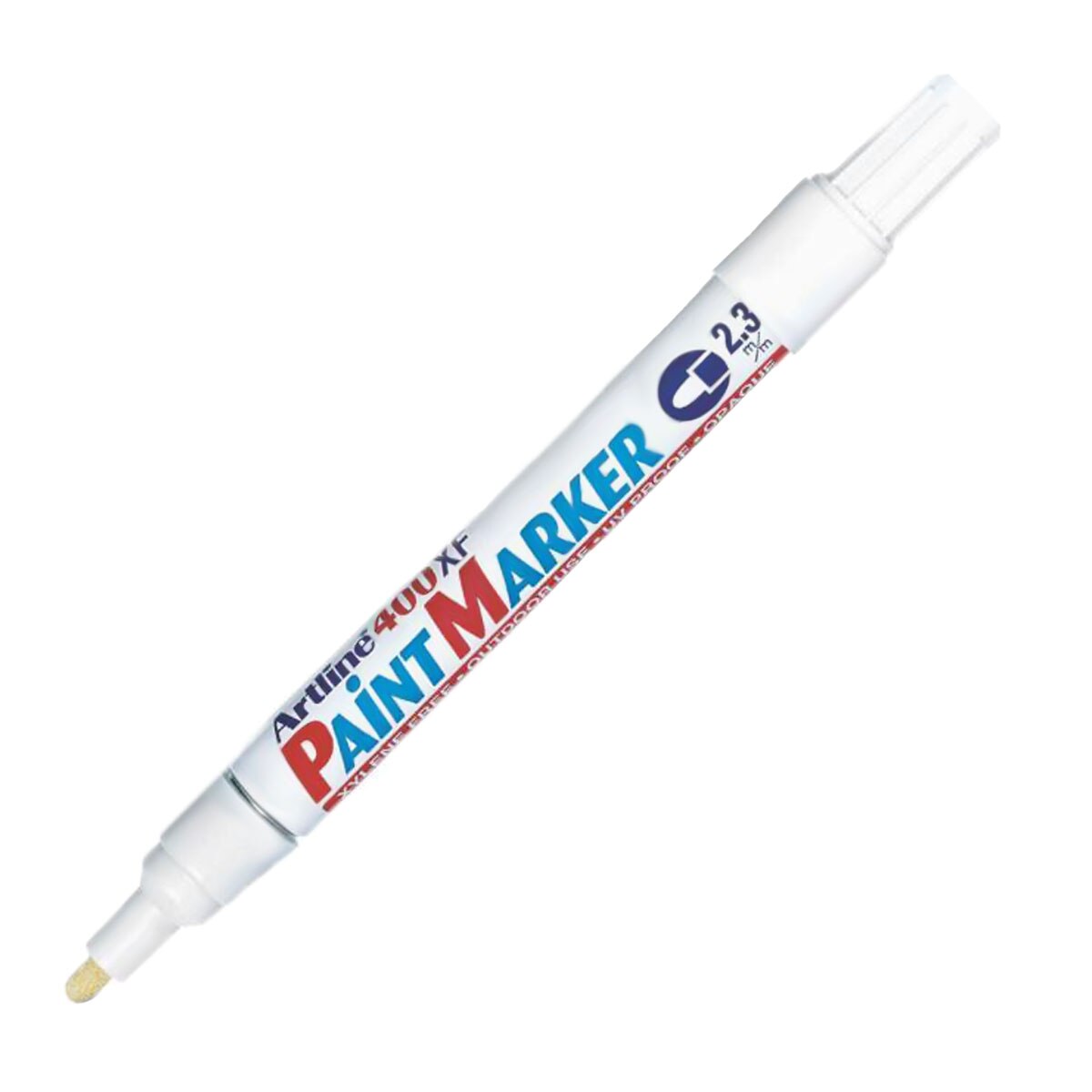 7fa3414b001c8ffb38a43986fd2bd5abb0a6483b971b02d5c0c764b457c3256a Marker Artline 400XF Paint - 2.3mm White 12/box