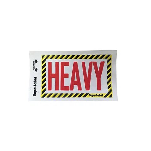 HEAVY - SUPA Label Red on White 75mmx135mm 500/INR