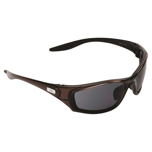 Safety Glasses Mercury Pol Smoke Lens 12/box 144/ctn