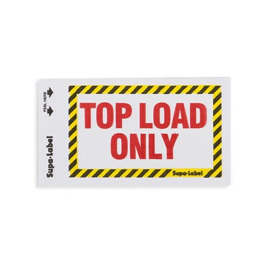 TOP LOAD ONLY - SUPA Label Red on White 75mmx135mm 500/INR