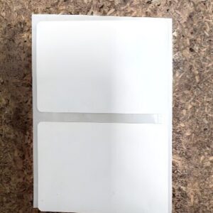 Direct Thermal Top coat Permanent Label Rectangle Glassine Liner 50x35mm 25mm core 1000/r