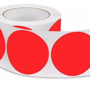 Label - Circle 40mm Dark Red 76mm Core 1000 labels/roll