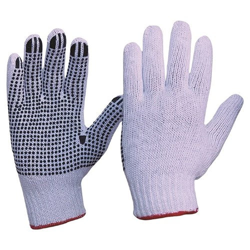 9f53745723be901ec08ac048ac19edf09090efe908e0887d59b2c64b656b6f76 Polka Dot Glove S/S Knitted Poly/Cotton Womens - Small 12pair/pack