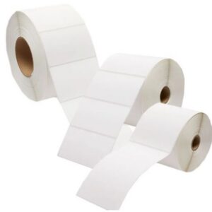 Label 90x40mm Plain White Standard Perm 1000/roll 38mm Core