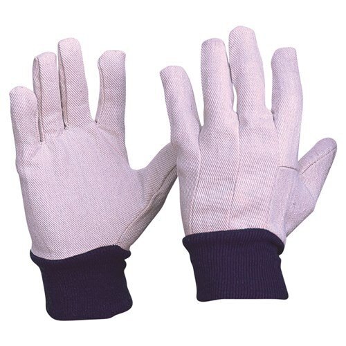 Cotton Drill Glove Blue Cuff Mens 12pr/pack
