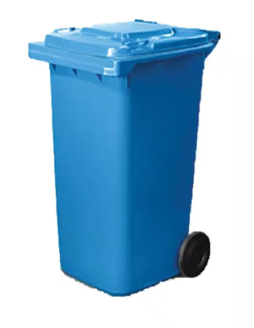 Garbage Bin 240 Litre 2 Wheel Blue/Blue
