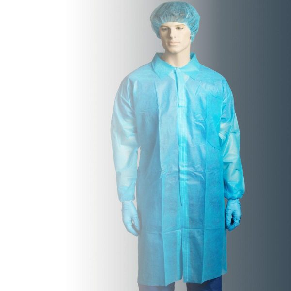 Labcoat Blue no pocket Large 100/ctn