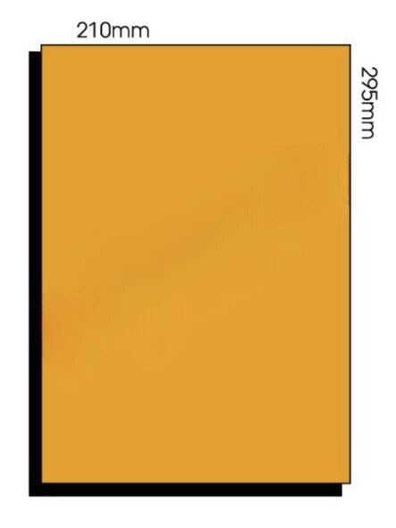 Label - 1UP A4 210x295mm Fluro Orange (in Boxes)