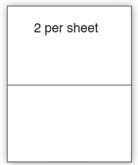 Label - 2UP A4 210x295mm White  (in Boxes)