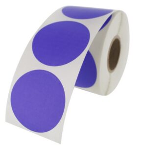 Label - Circle 40mm Dark Purple 76mm Core 1000 labels/roll
