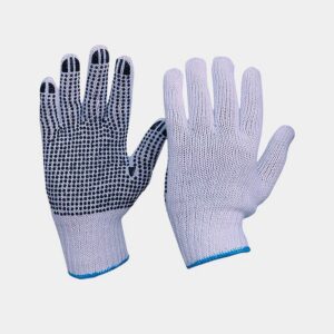 d740c0b705d0353dcae26552d4c2b11c173c3614660eb80fd226e3620b603149 Polka Dot Glove S/S Knitted Poly/Cotton Mens - Large 12pair/pack