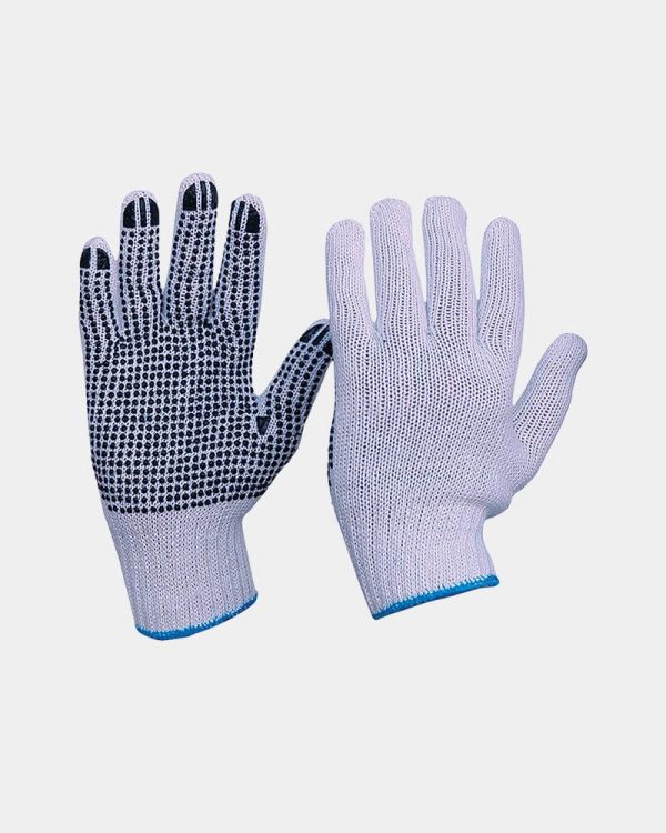 Polka Dot Glove S/S Knitted Poly/Cotton Mens - Large  12pair/pack