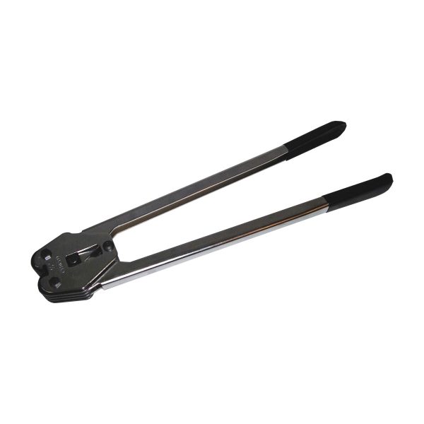 dfc2fa78ab56ea8792cdb8f34631500d13be5380321eb51178c07f74be6699a4 Steel Strapping Sealer S19 Standard Double Notch 19mm