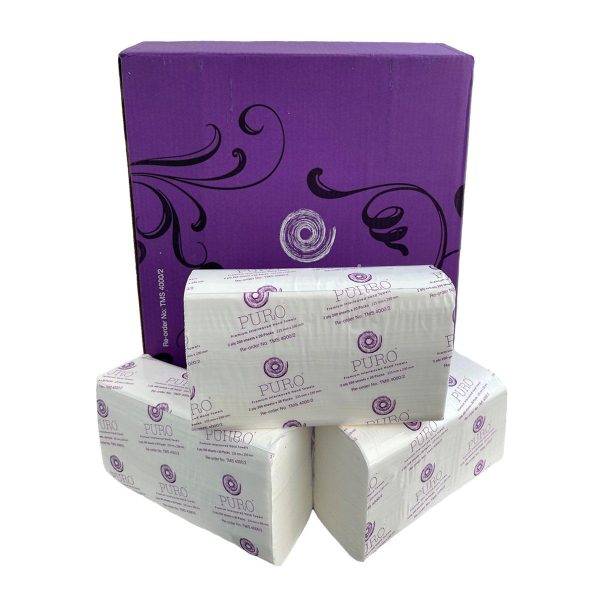 Hand Towel - TMS4000/2 Slimline 2ply 225mmx230mm 200/pk 20pk/ctn 40/plt
