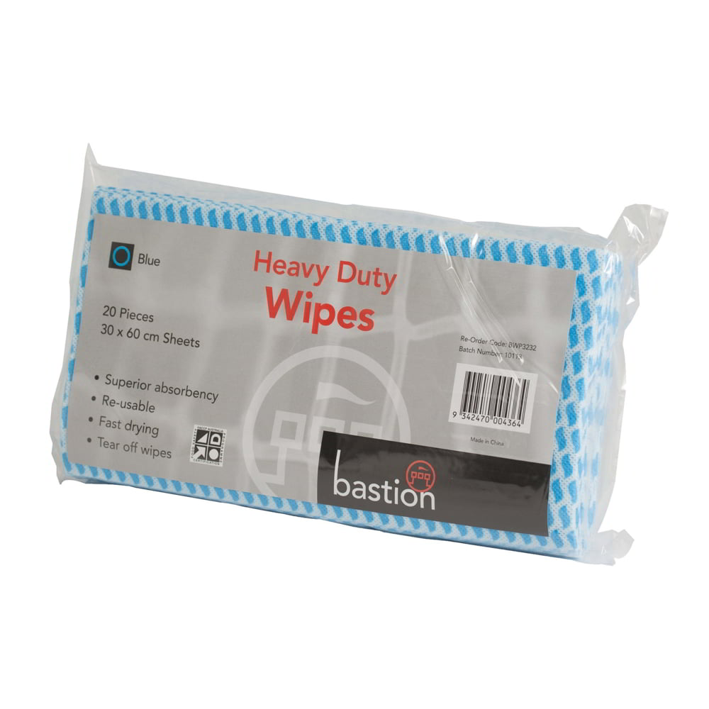 Wipes Heavy Duty  30cmx60cm  Blue 20/pack 10packs/ctn