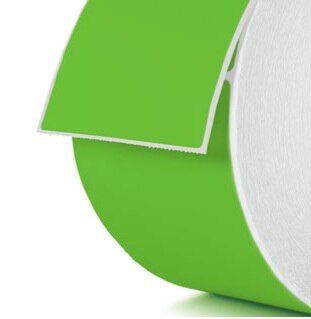 Label 60x150mm GREEN PANTONE 375C 38mm Core