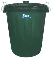 Garbage Bin 73 Litre Green with Lid
