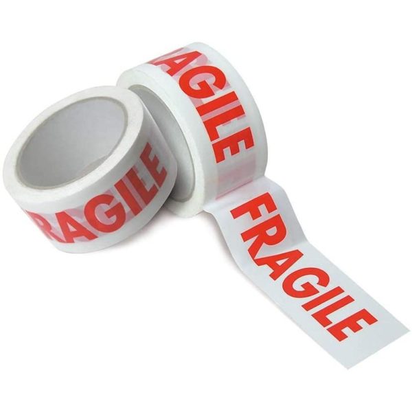 PTD Tape - Fragile/HWC Tape Red on White 48mmx66m 36rl/ctn